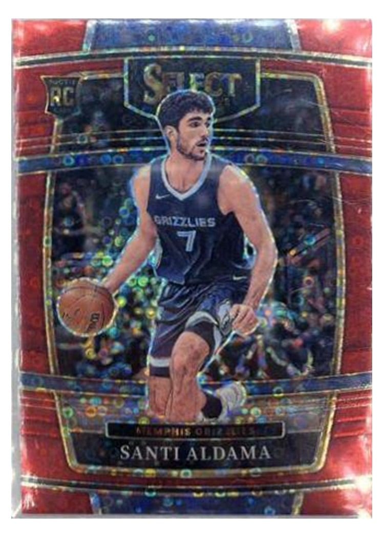 2021-22 Panini Select Base Set Santi Aldama Red Disco Prizm #64 card