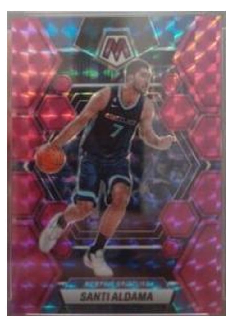 2022-23 Panini Mosaic Base Set Santi Aldama Pink #109 card