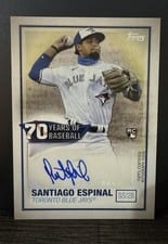 2021 Topps 70 Years of Baseball Autographs Santiago Espinal #70YA-SE card
