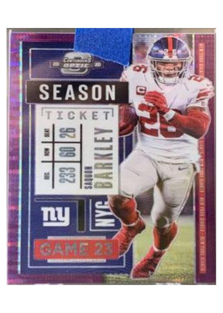 2020 Panini Contenders Optic Base Set Saquon Barkley Purple Pulsar #44 card