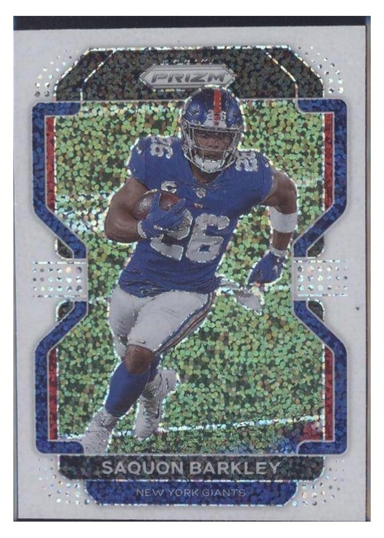 2021 Panini Prizm Base Set Saquon Barkley White Sparkle Prizm #232 card