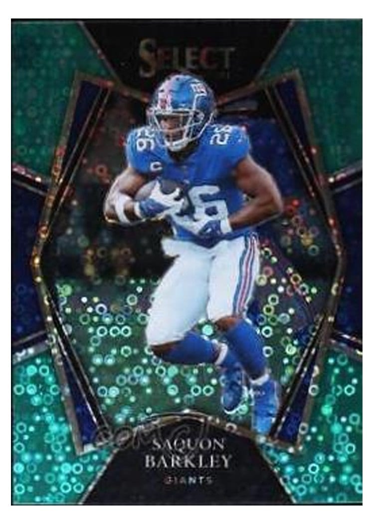 2021 Panini Select Base Set Saquon Barkley Green Disco #126 card