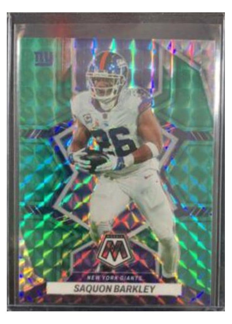 2022 Panini Mosaic Base Set Saquon Barkley Green #146 card