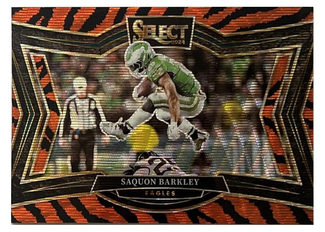 2024 Panini Select Saquon Barkley Tiger Prizm #492 card