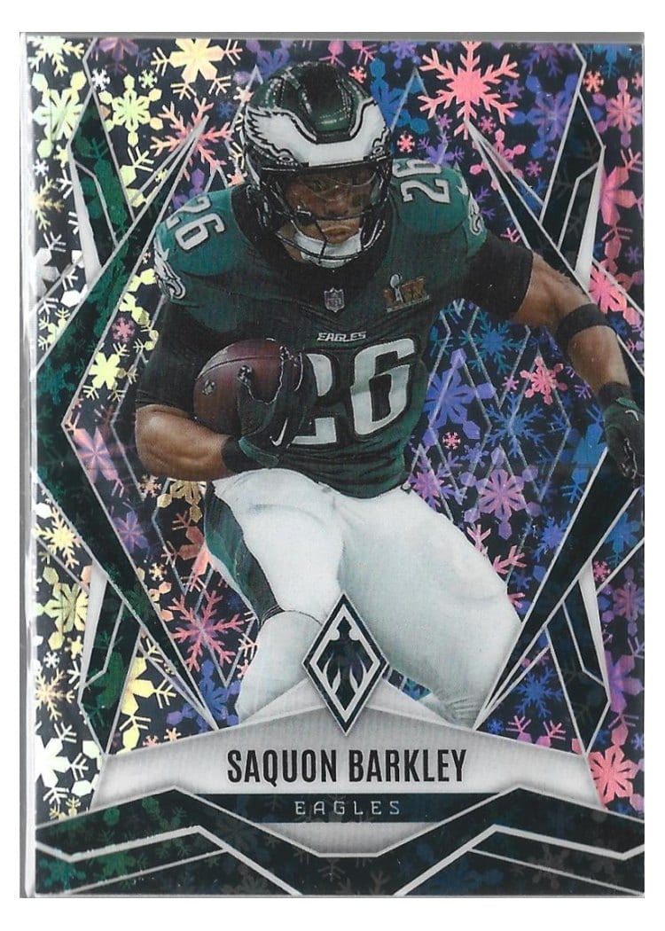 2025 Panini Phoenix Saquon Barkley Silver Winter #77 card