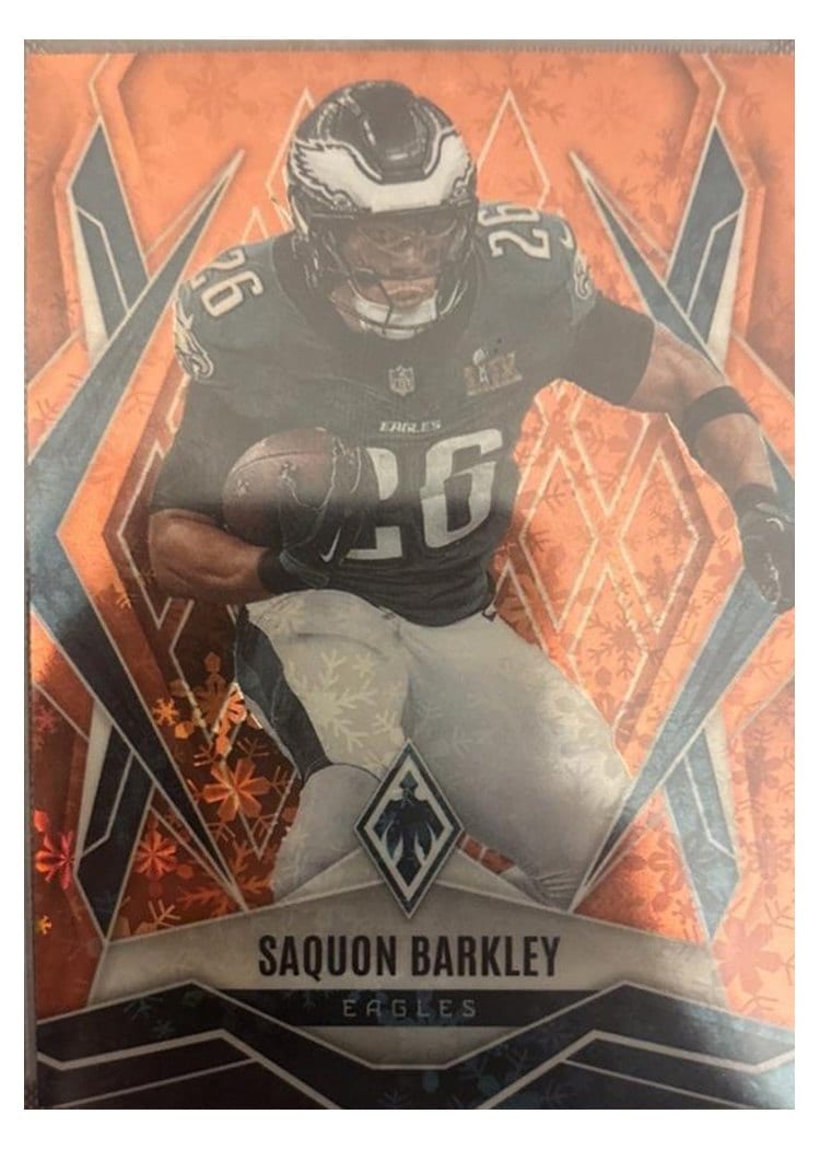 2025 Panini Phoenix Saquon Barkley Orange Winter #77 card