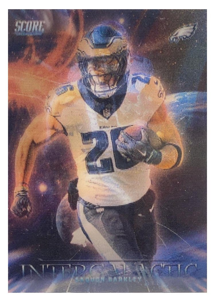 2025 Score Intergalactic Saquon Barkley #5 card