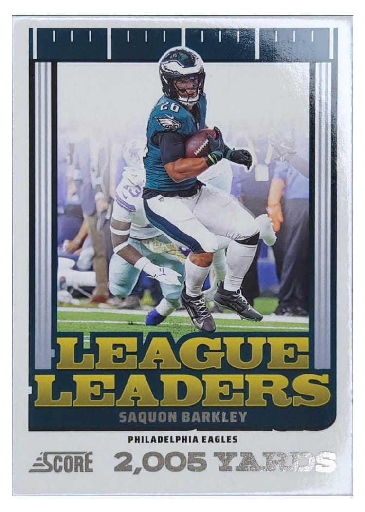 2025 Score League Leaders Saquon Barkley #3 card