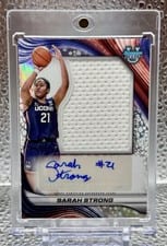 2024-25 Bowman's Best University Prospect Jumbo Relic Autographs Sarah Strong #PJRA-SS card