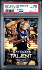 2024-25 Bowman University Chrome Sapphire Treasured Talent Sarah Strong #TT-8 card