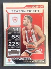 2025-26 Panini Contenders EuroLeague Base Season Ticket Sasha Vezenkov #3 card