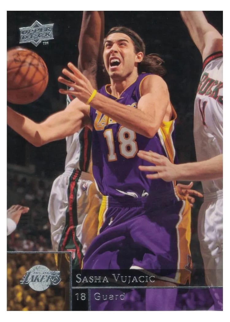 2009 Upper Deck Sasha Vujacic #85 card