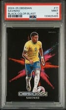 2024 Panini Obsidian Black Color Blast Savinho #11 card