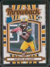 2025 Donruss Rated Rookie Throwback Savion Williams #43 card