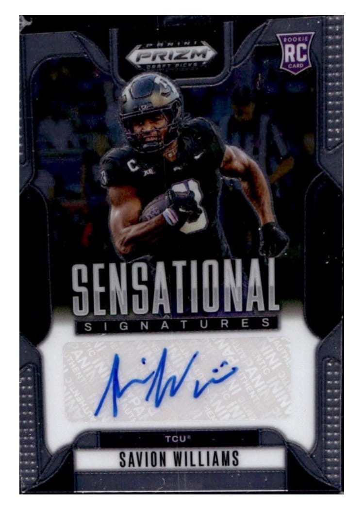 2025 Panini Prizm Draft Picks Sensational Signatures Savion Williams #77 card