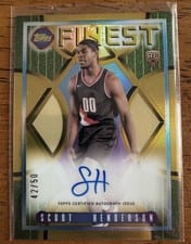 2023-24 Finest Flashback Autographs Scoot Henderson #FLA-SH card