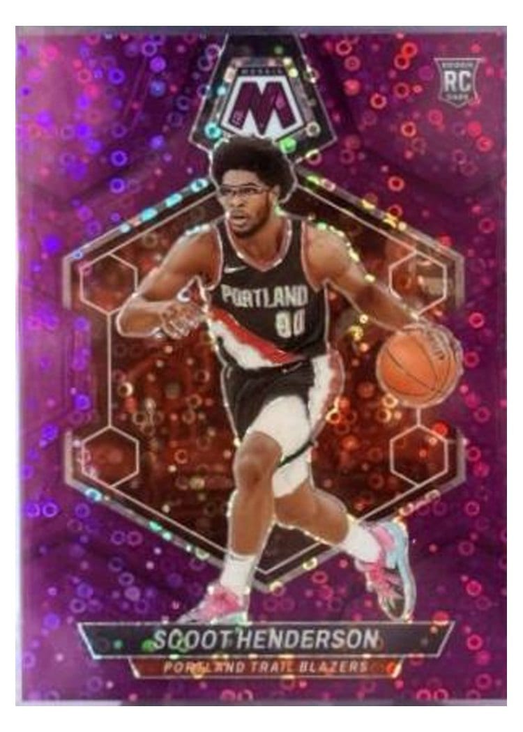 2023-24 Panini Mosaic Base Set Scoot Henderson Purple Fast Break #216 card