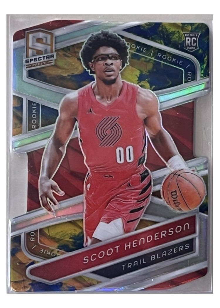 2023-24 Panini Spectra Base Set Scoot Henderson Universal Die-Cut #142 card