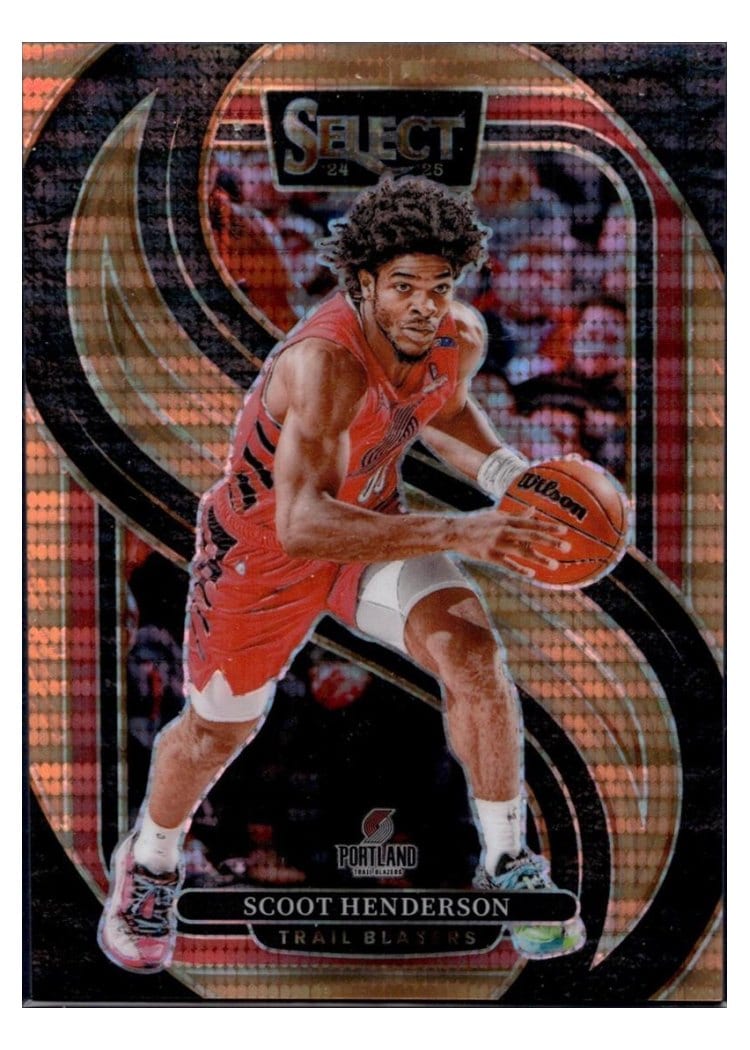 2024 Panini Select Scoot Henderson Neon Orange Pulsar Prizm #119 card
