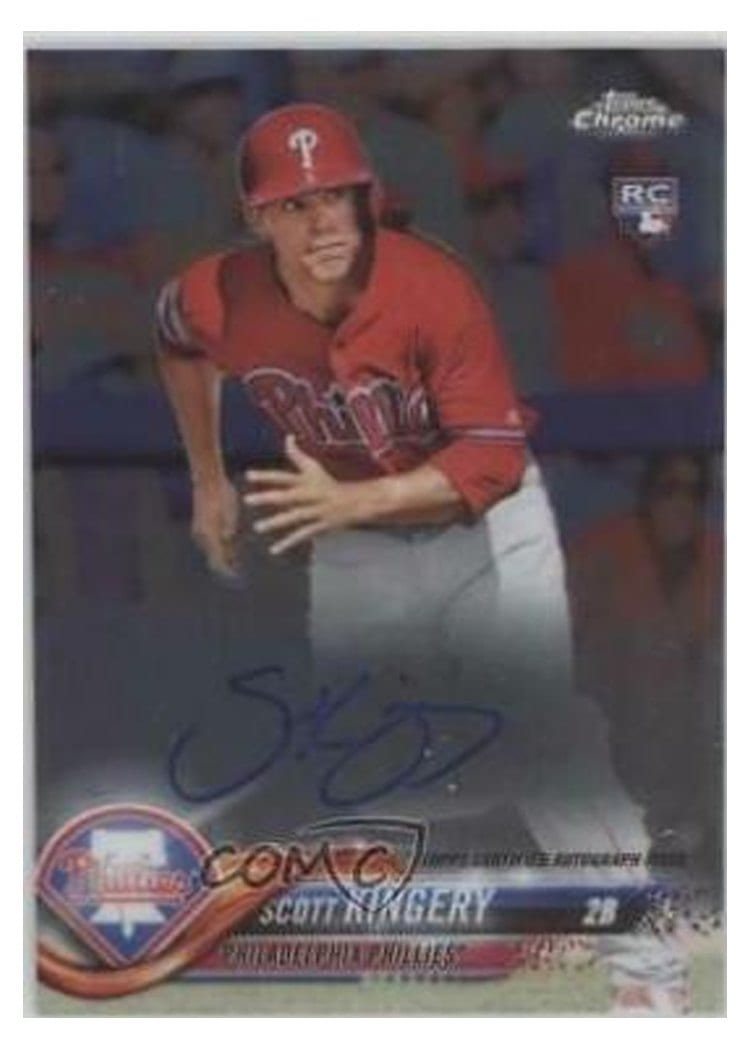 2018 Topps Chrome Rookie Autographs Scott Kingery #RA-SK card