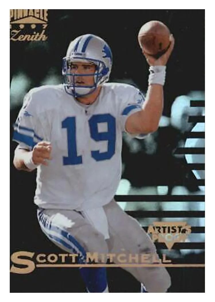 1997 Zenith Scott Mitchell #72 card