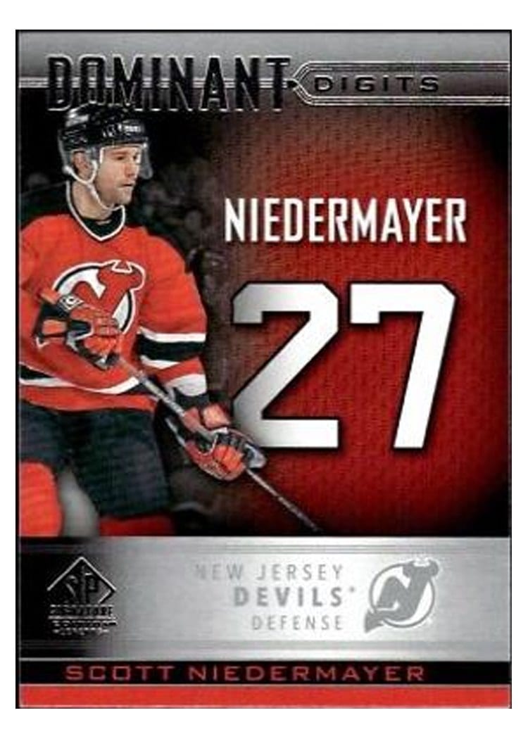 2020-21 SP Signature Edition Legends Dominant Digits Scott Niedermayer #DD-6