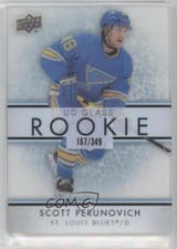 2021-22 Upper Deck Ovation UD Glass Rookies Scott Perunovich #GR-22 card