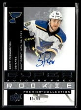 2021-22 Upper Deck Premier 20th Anniversary Autograph Rookies Scott Perunovich #AAR-SP card