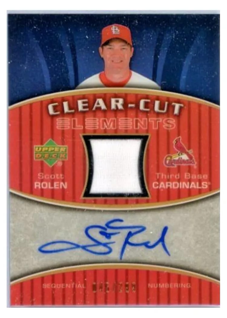 2007 Upper Deck Elements Clear Cut Autograph Scott Rolen #CCE-SR card