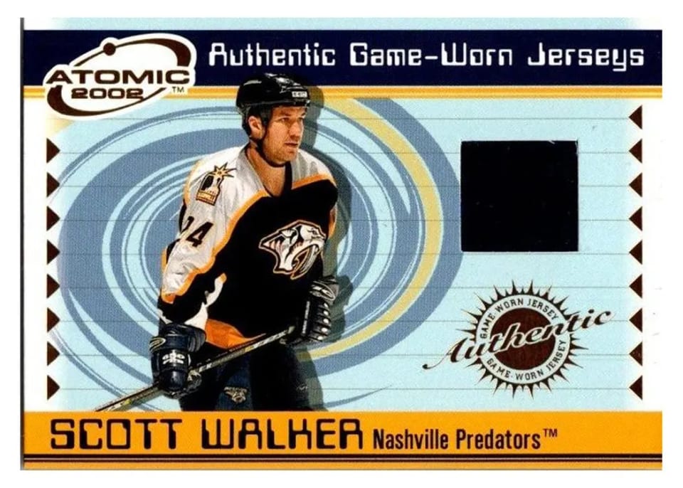 2001 Pacific Atomic Jerseys Scott Walker #36 card