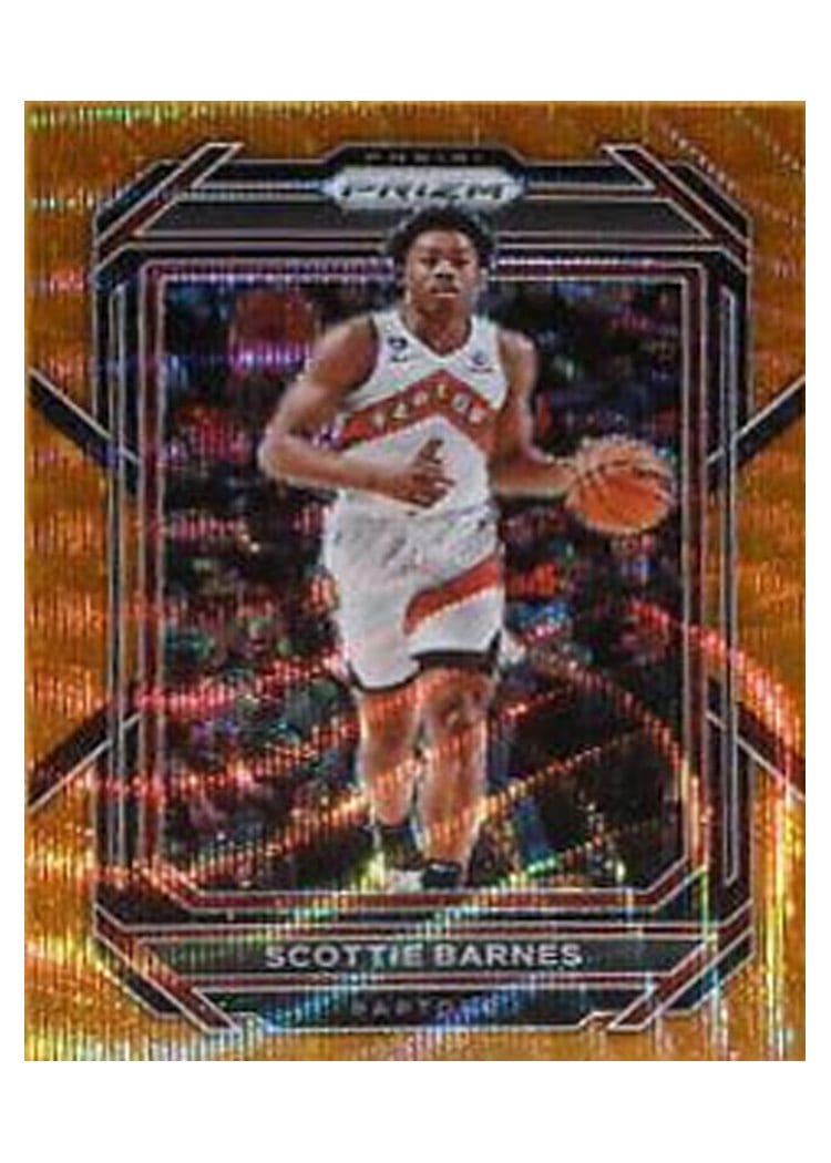 2022-23 Panini Prizm Base Set Scottie Barnes Orange Wave Prizm #25 card