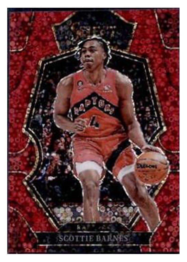 2022-23 Panini Select Base Set Scottie Barnes Red Disco Prizm #253 card