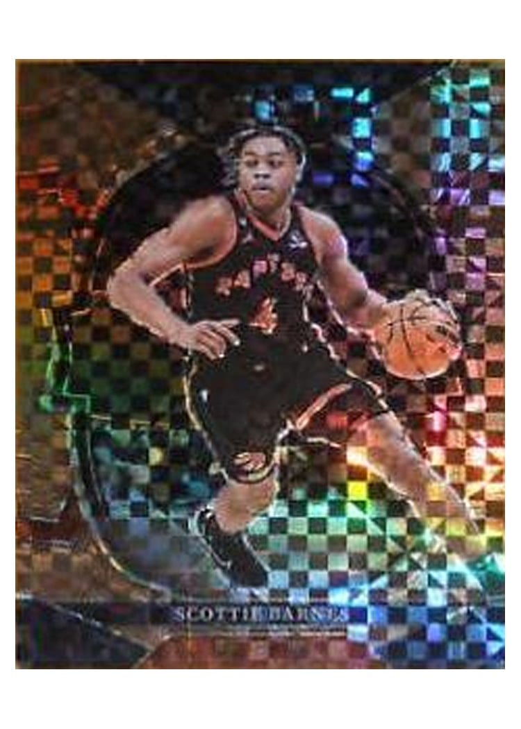 2022-23 Panini Select Base Set Scottie Barnes Copper Plaid Prizm #53 card