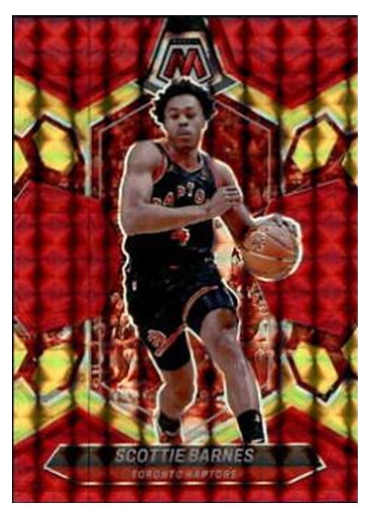 2023-24 Panini Mosaic Base Set Scottie Barnes International Red #56 card