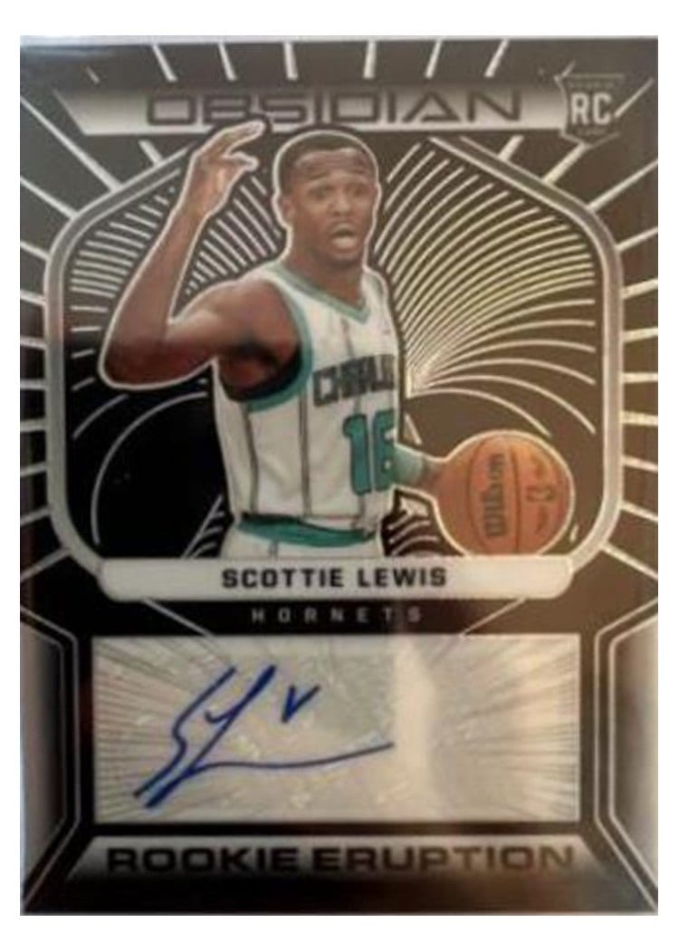 2021-22 Panini Obsidian Rookie Eruption Signatures Scottie Lewis #RES-SCL card