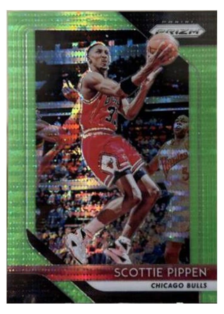 2018-19 Panini Prizm Base Set Scottie Pippen Green Pulsar Prizm #65 card