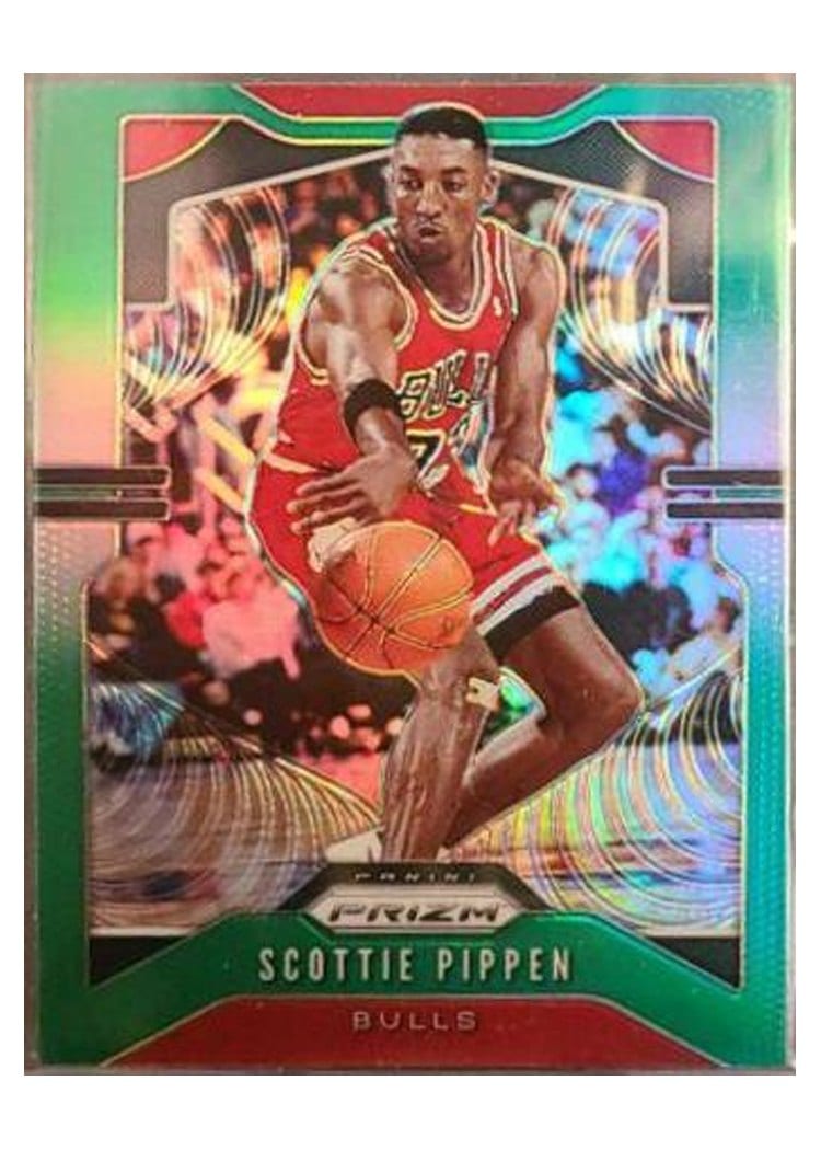 2019-20 Panini Prizm Base Set Scottie Pippen Green Prizm #10 card