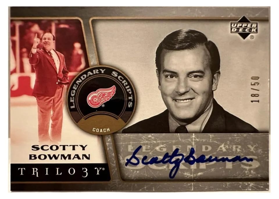 2006 Upper Deck Trilogy Legendary Scripts Scotty Bowman #LS-SB card
