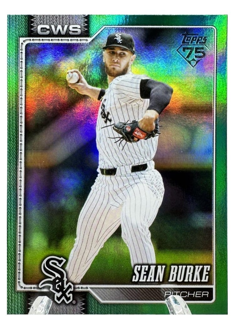 2026 Topps Base Set Sean Burke Green Diamante #137 card