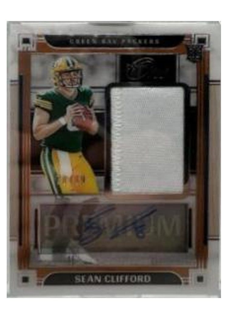 2023 Panini One Premium Rookie Patch Autographs Sean Clifford #135 card