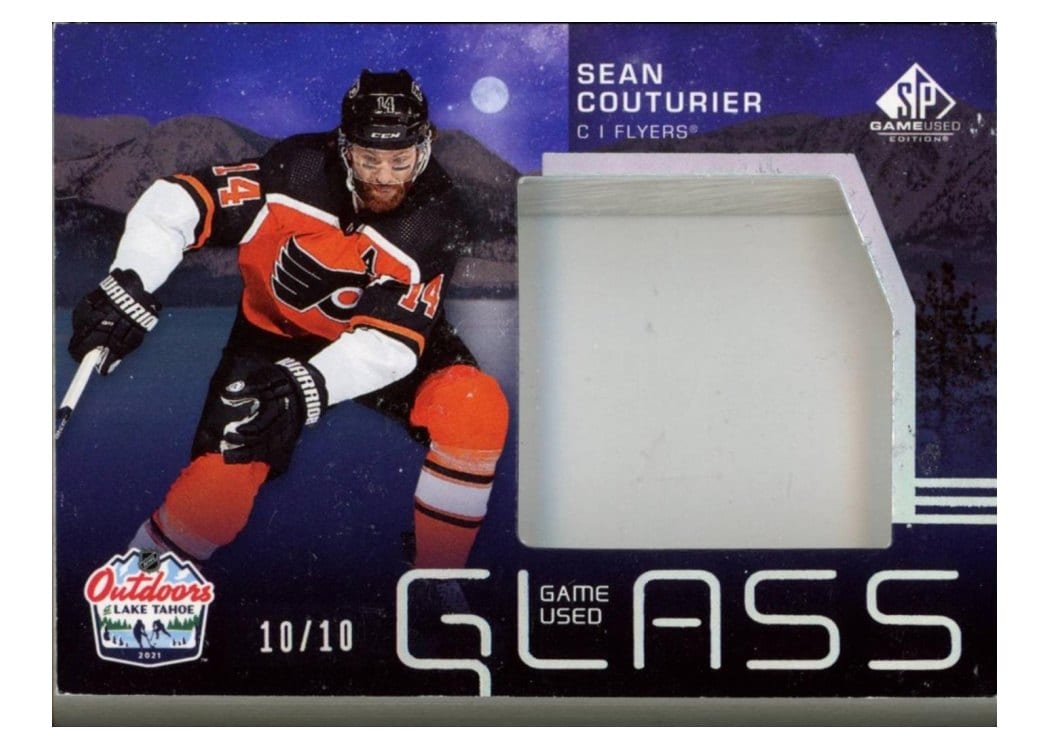 2021-22 SP Game Used 2021 NHL Lake Tahoe Games Rink Glass Relics Starscape Sean Couturier #LT-SC card