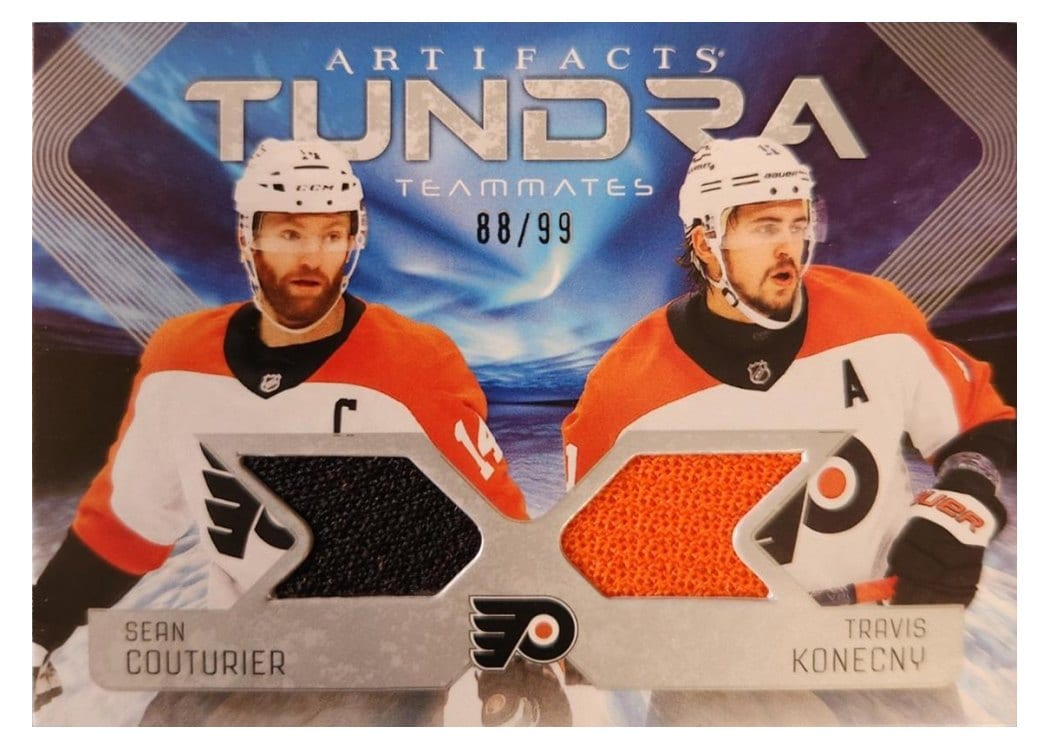 2025-26 Upper Deck Artifacts Tundra Teammates Duos Sean Couturier/Travis Konecny #T2-CK card