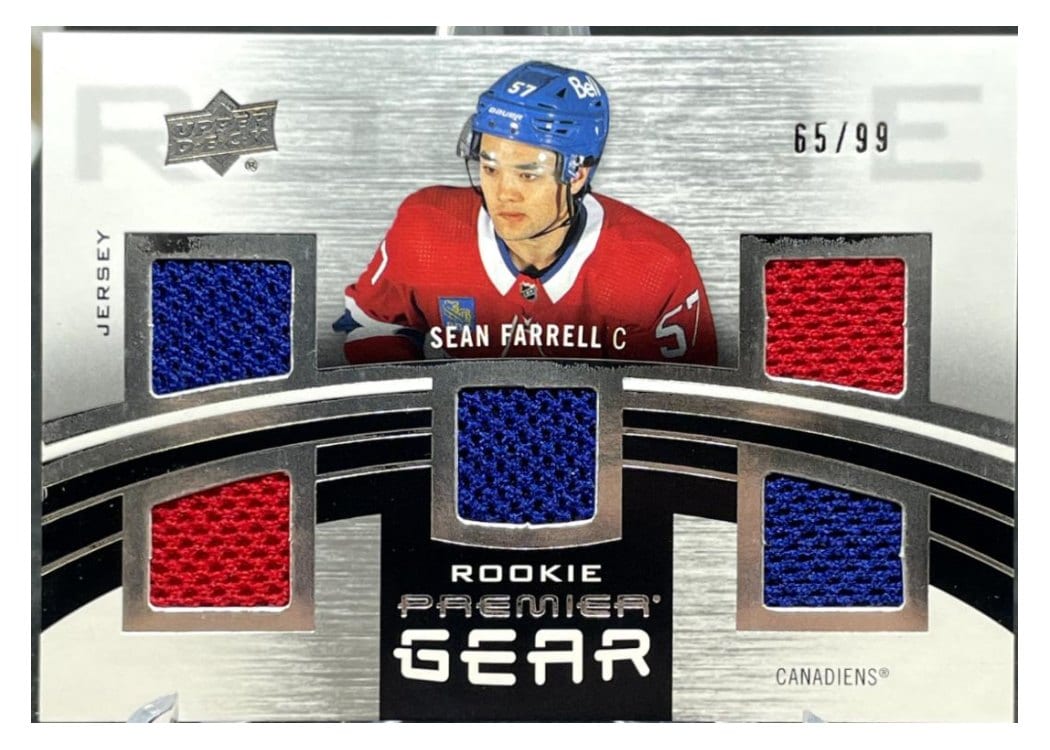 2023-24 Upper Deck Premier Premier Gear Rookies Jersey Sean Farrell #PGR-SF card