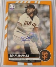 2023 Topps Big League Electric Orange Autographs Sean Manaea #60 card
