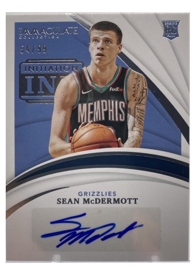 2020-21 Panini Immaculate Collection Initiation Ink Sean McDermott #INI-SEA card