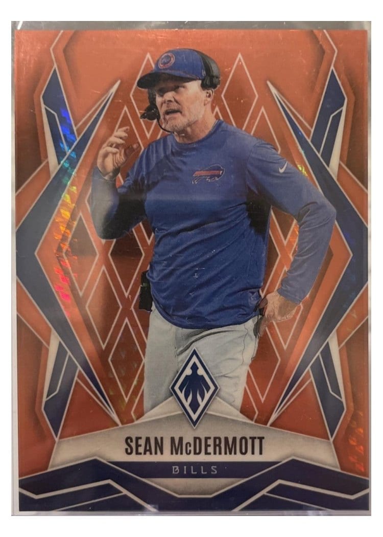 2025 Panini Phoenix Base Set Sean McDermott Orange Seismic #42 card