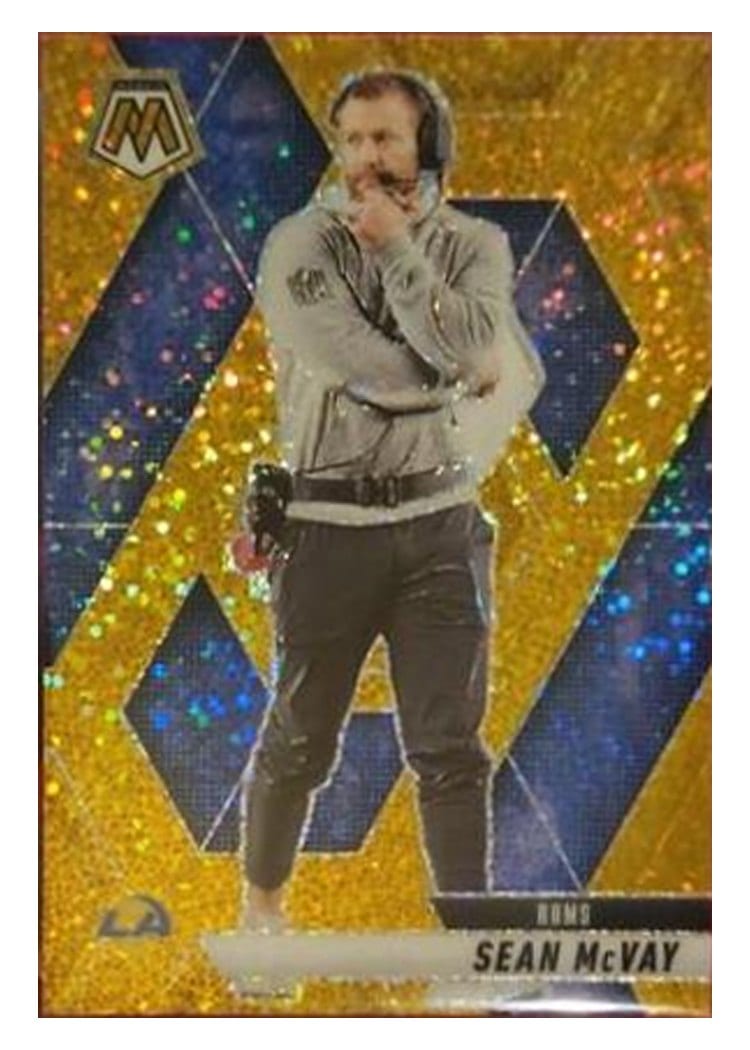 2025 Panini Mosaic Base Set Sean McVay Gold Sparkle #238