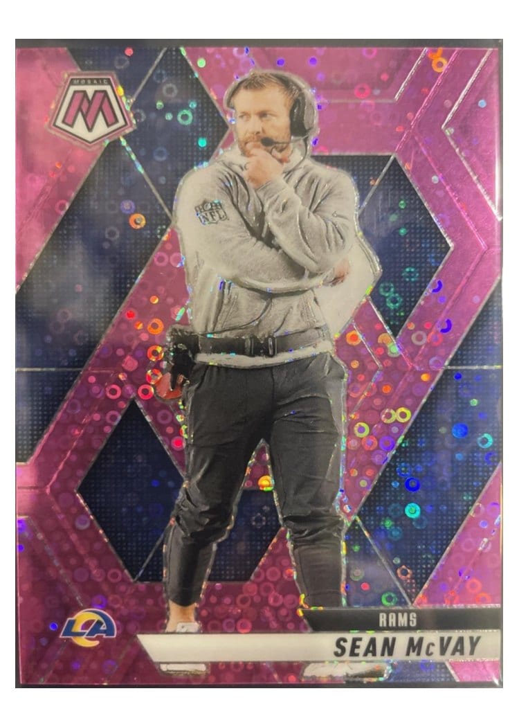 2025 Panini Mosaic Base Set Sean McVay No Huddle Pink #238