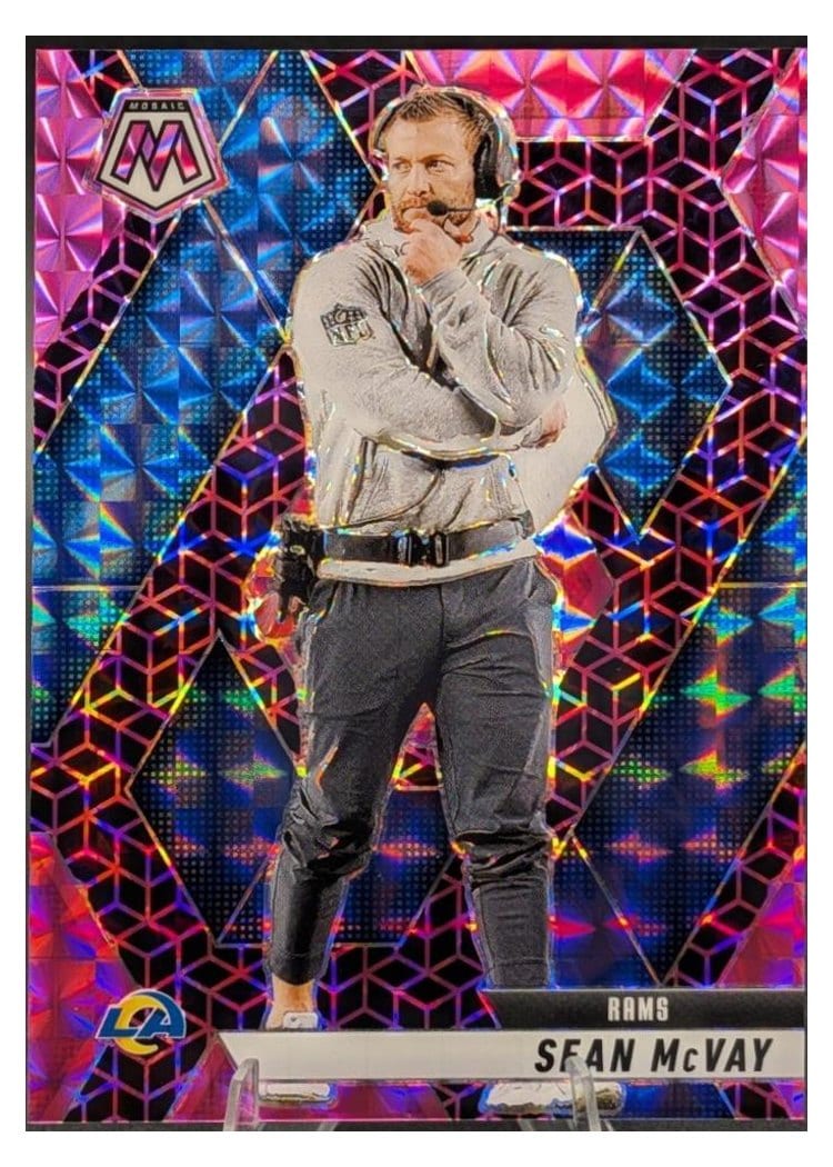 2025 Panini Mosaic Base Set Sean McVay Pink Spectris #238 card