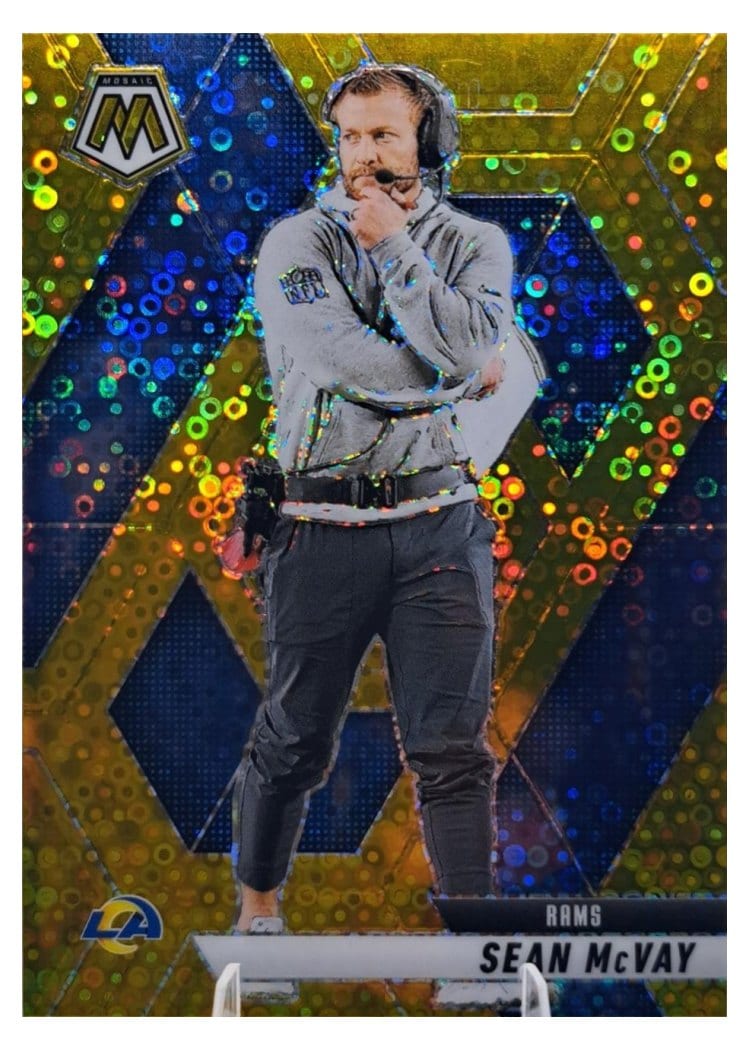 2025 Panini Mosaic Base Set Sean McVay No Huddle Gold #238